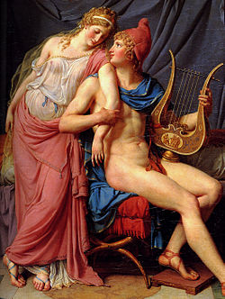 Los amores de Paris y Helena (1788),  pintado por Jacques-Louis David.